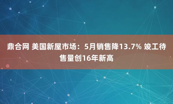 鼎合网 美国新屋市场：5月销售降13.7% 竣工待售量创16年新高